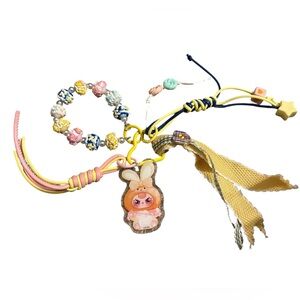 Colorful Keychain with Charms